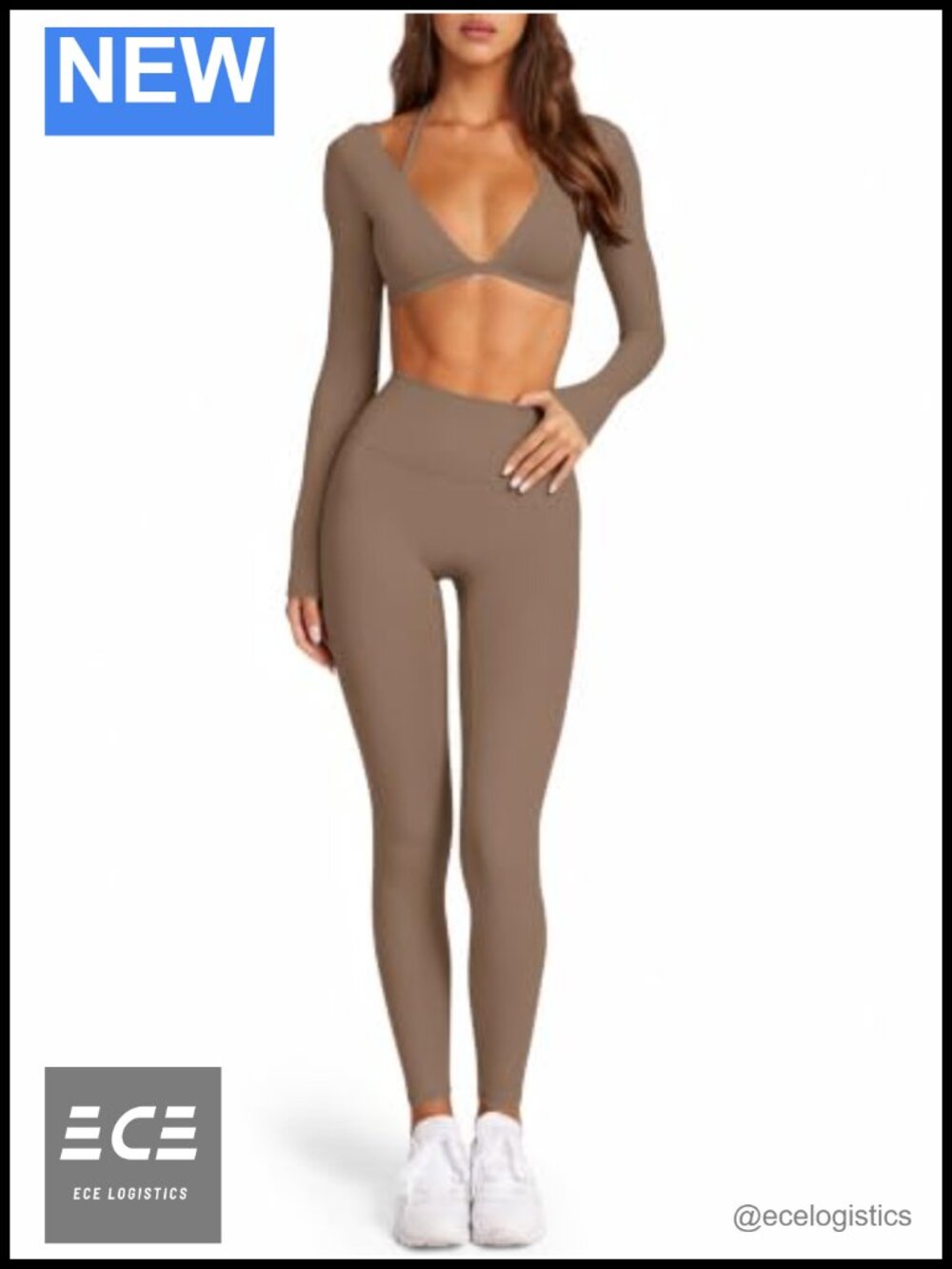 2 Piece Workout Set Halter Sports Bra High Waisted Leggings